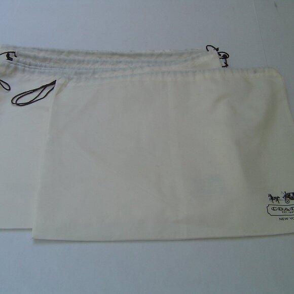 LOT OF 7 COACH IVORY 14"19" DUST BAGS   VGC - Picture 1 of 11